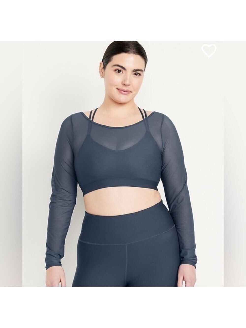 Old Navy PowerSoft Crop Athleisure Athletic Work-Out Wear Running Mesh Top XXL